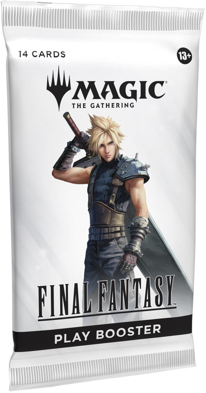 Sealed Magic: The Gathering Final Fantasy Play Booster pack, 14 cards, front of wrapper