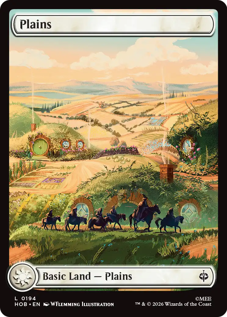 Plains, The Hobbit #194, full art foil, illustrated by WFlemming Illustration