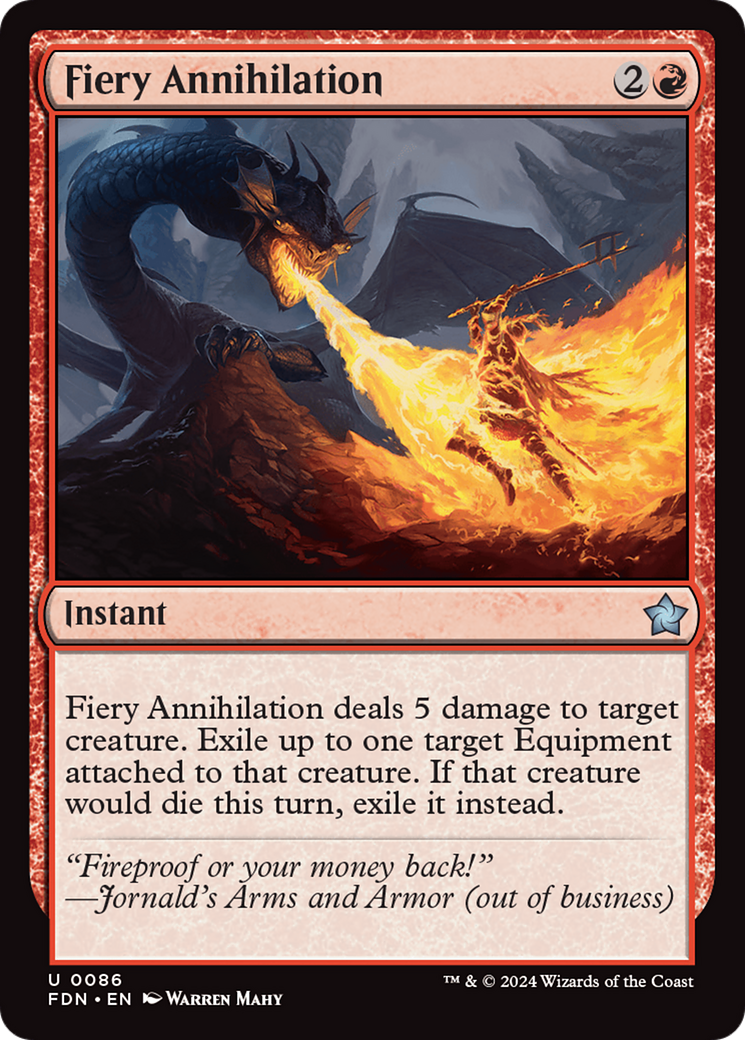 Fiery Annihilation Foil - Foundations (FDN) #86