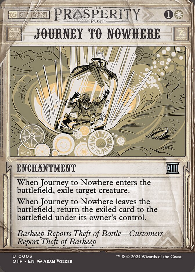 Journey to Nowhere - (OTP) #3