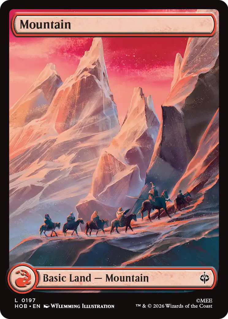 Mountain, The Hobbit #197, full art foil, illustrated by WFlemming Illustration