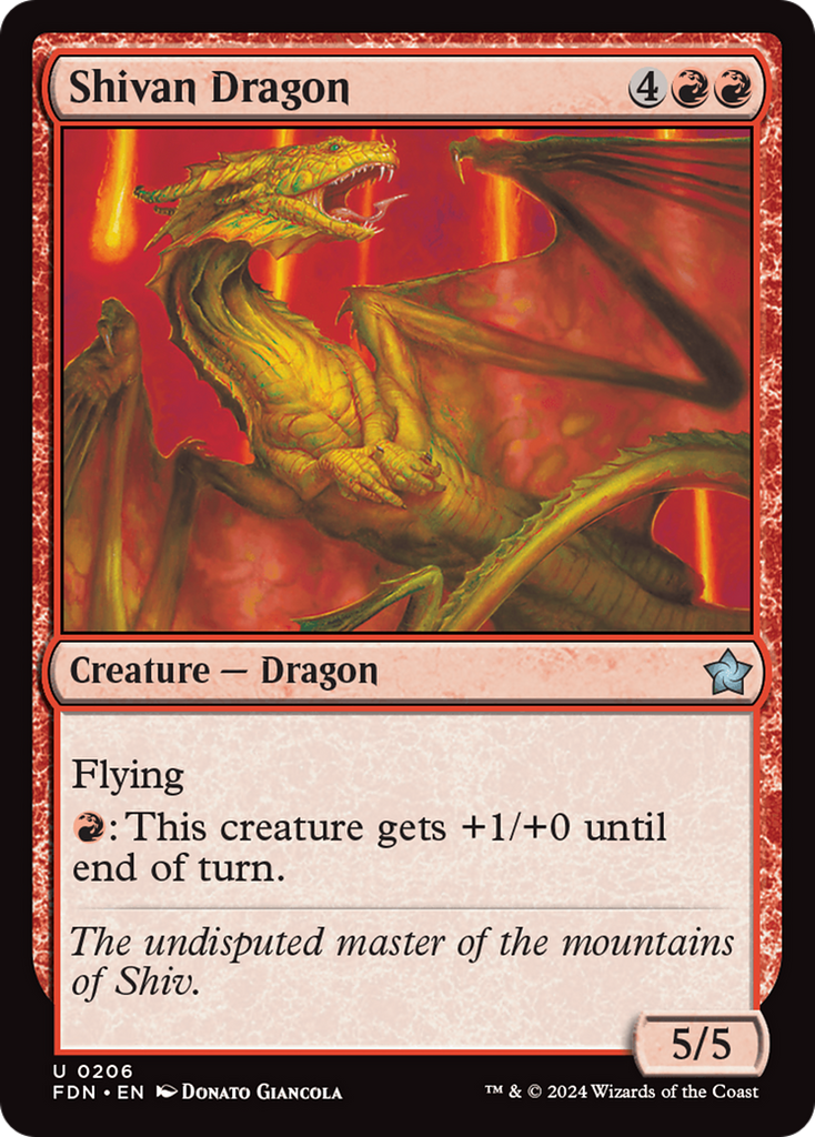 Shivan Dragon - Foundations #206