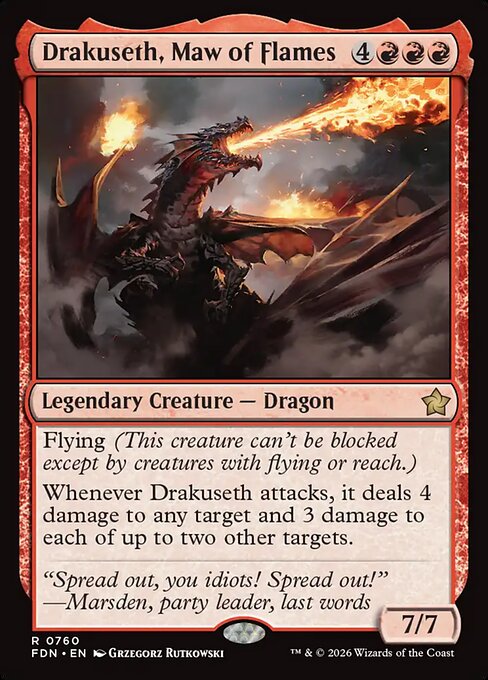 Drakuseth, Maw of Flames - Foundations (FDN) #193 - Standard