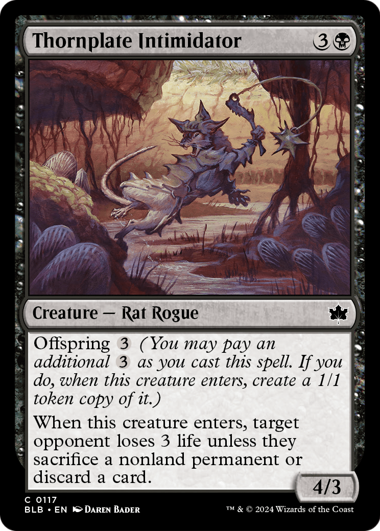 Thornplate Intimidator - (BLB) #117 (Foil)