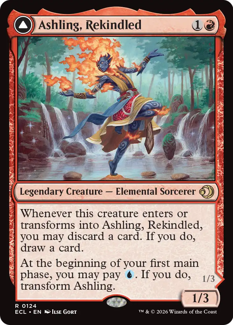 Ashling, Rekindled // Ashling, Rimebound - (ECL) #124 (Foil)