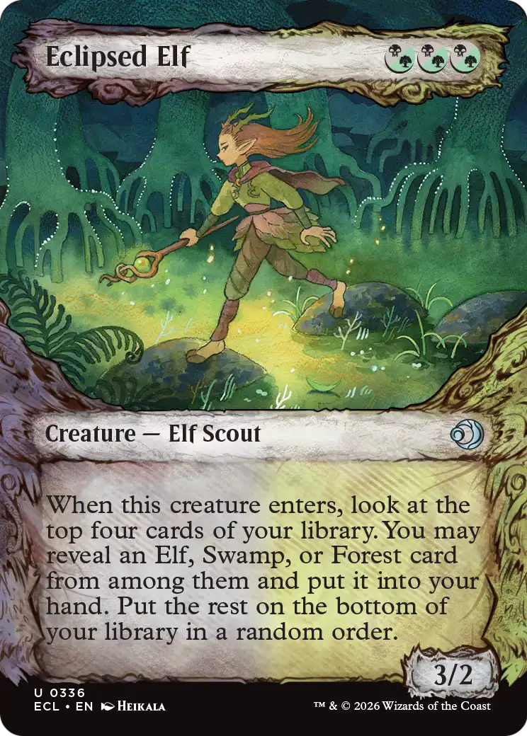 Eclipsed Elf - (ECL) #336 (Borderless)