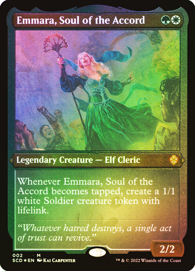 Emmara, Soul of the Accord Foil Etched - Starter Commander Decks #2