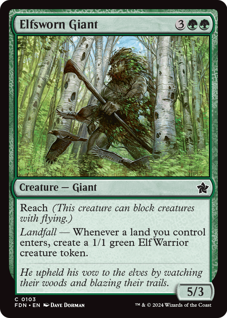 Elfsworn Giant - (FDN) #103