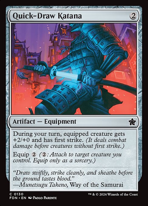 Quick-Draw Katana - (FDN) #130 (Foil)