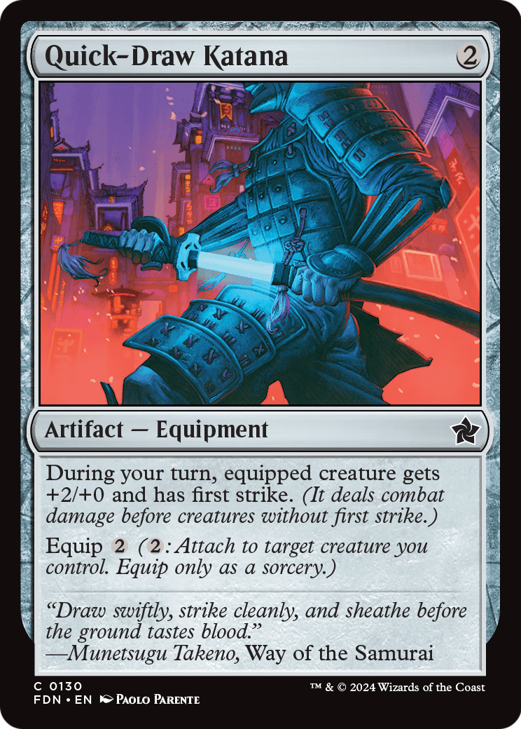 Quick-Draw Katana - (FDN) #130 (Foil)