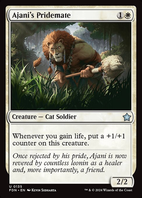 Ajani's Pridemate - (FDN) #135 (Foil)
