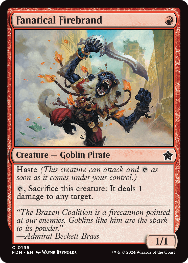 Fanatical Firebrand - (FDN) #195 (Foil)