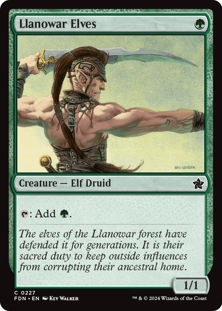 Llanowar Elves - (FDN) #227