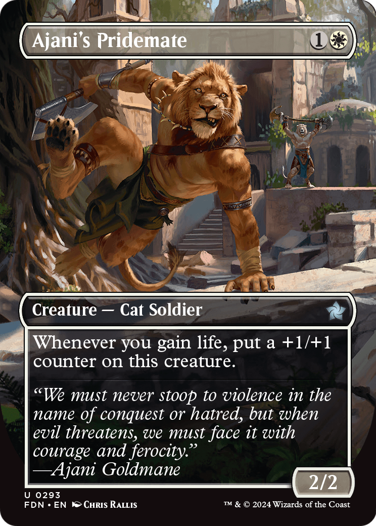 Ajani's Pridemate - (FDN) #293 (Foil/Borderless)