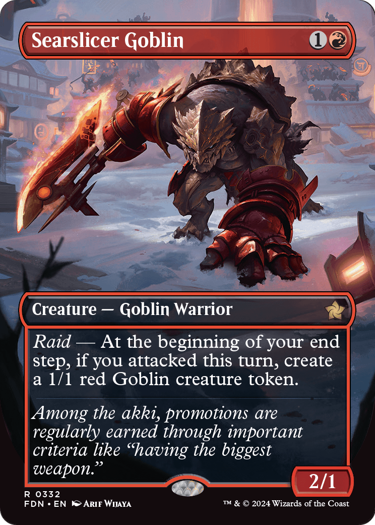 Searslicer Goblin - (FDN) #332 (Foil/Borderless)