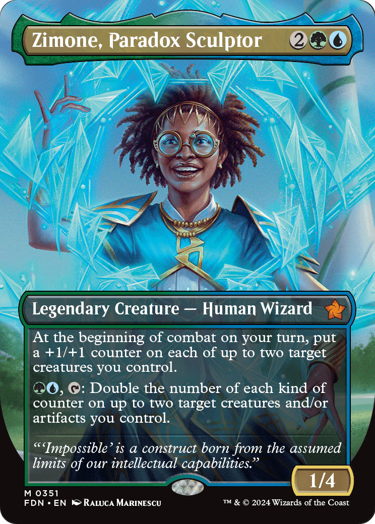 Zimone, Paradox Sculptor - (FDN) #351 (Borderless)