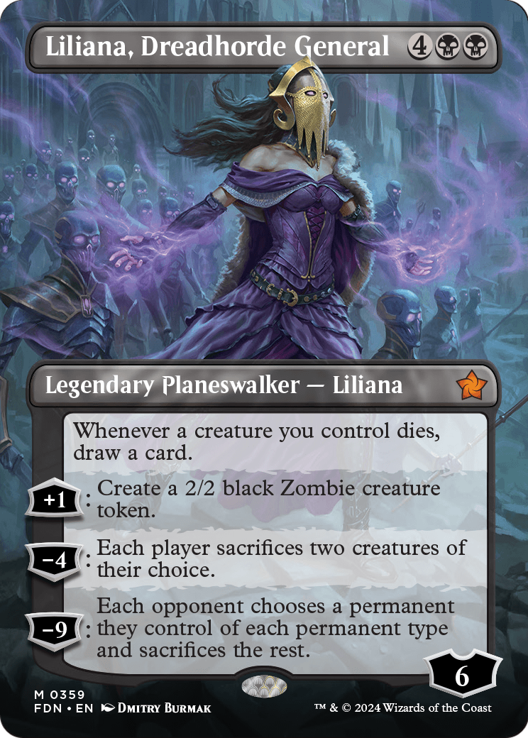 Liliana, Dreadhorde General - (FDN) #359 (Borderless)