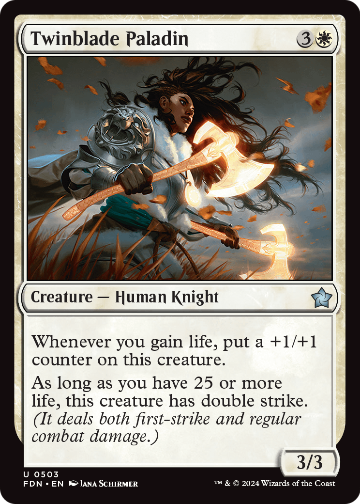 Twinblade Paladin - (FDN) #503