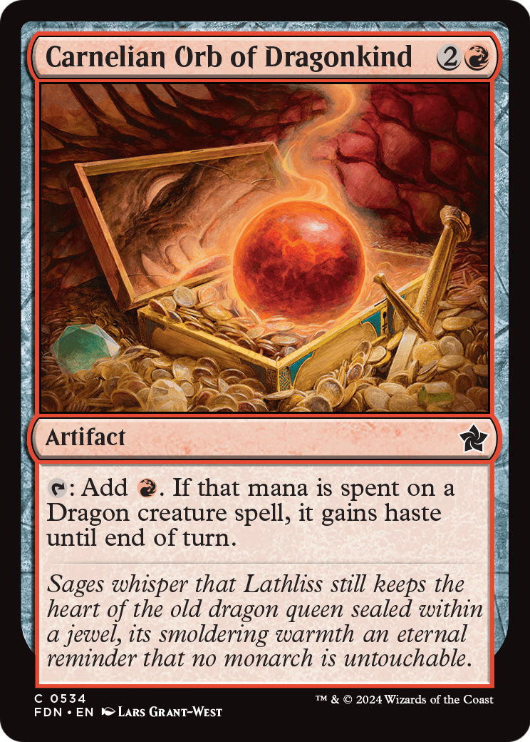 Carnelian Orb of Dragonkind - (FDN) #534