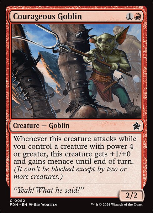 Courageous Goblin - (FDN) #82 (Foil)