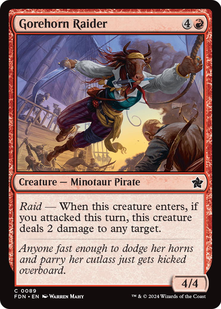 Gorehorn Raider - (FDN) #89 (Foil)