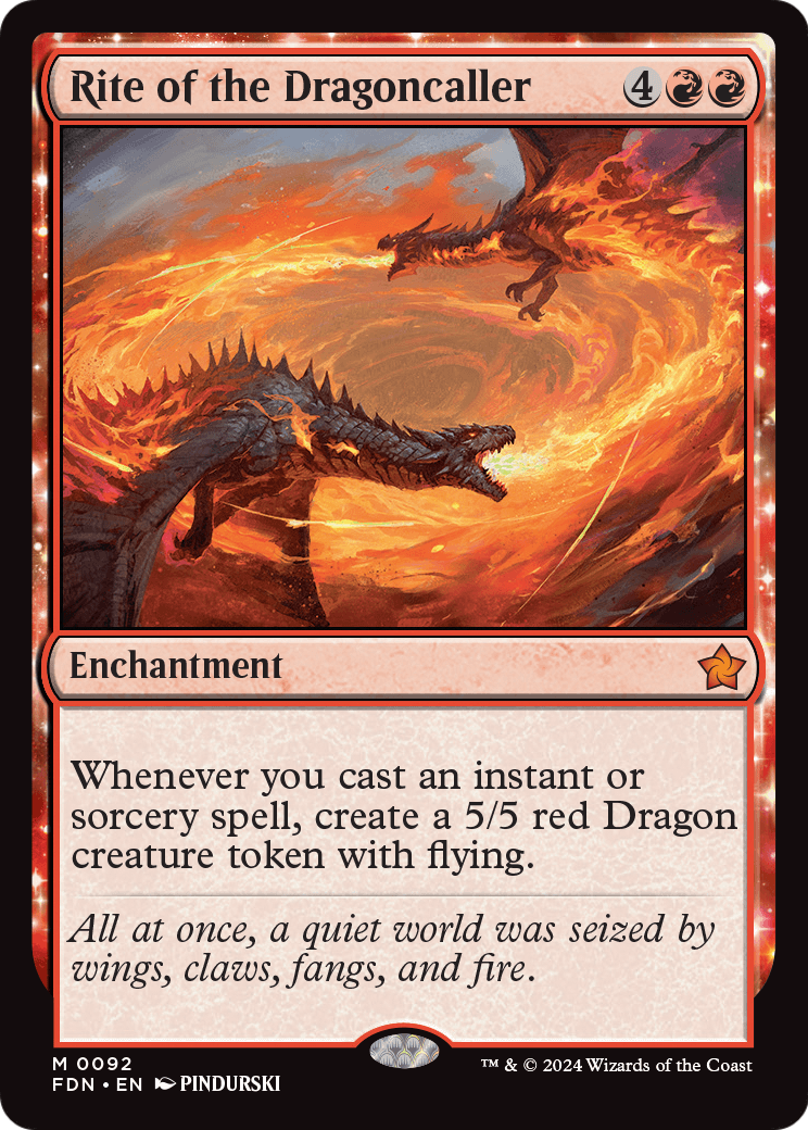 Rite of the Dragoncaller - (FDN) #92 (Foil)