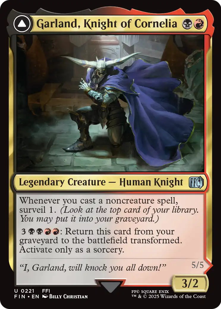 Garland, Knight of Cornelia // Chaos, the Endless - (FIN) #221
