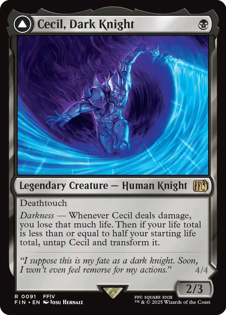 Cecil, Dark Knight // Cecil, Redeemed Paladin - (FIN) #91