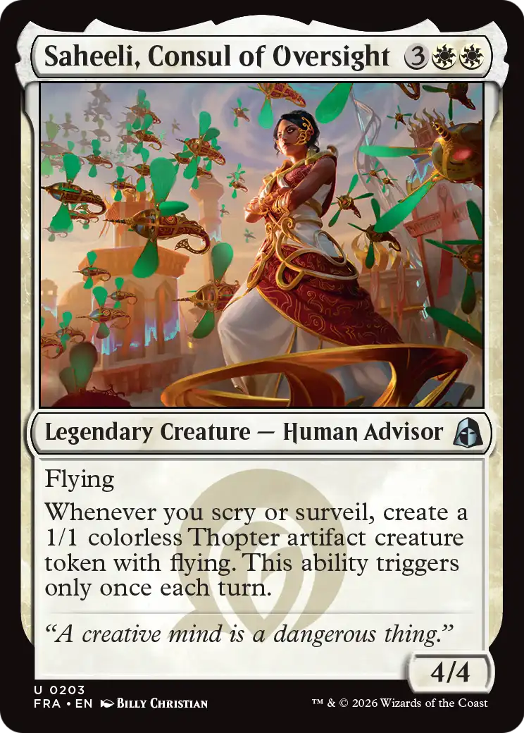 Saheeli, Consul of Oversight - (FRA) #203 (Foil)