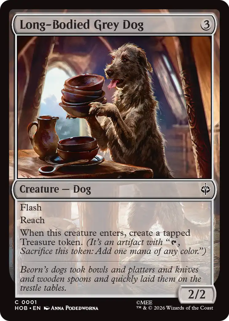Long-Bodied Grey Dog - (HOB) #1