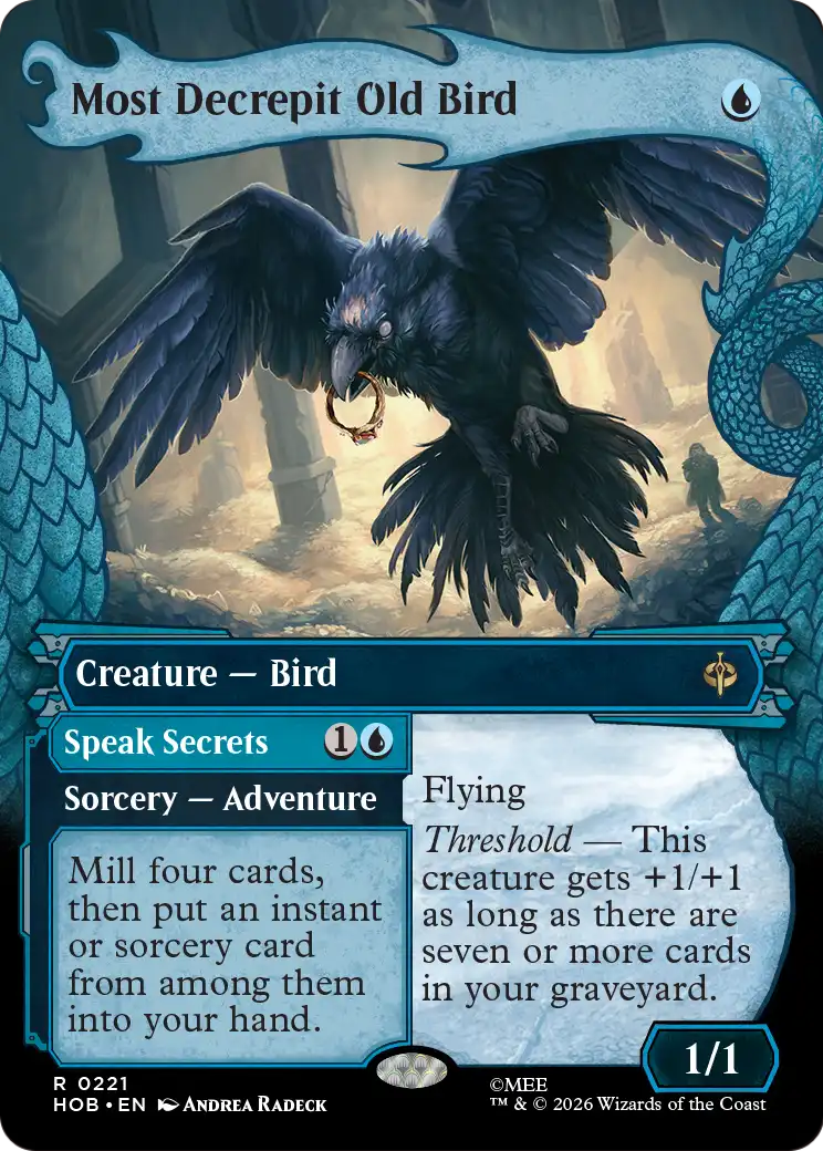Most Decrepit Old Bird // Speak Secrets - (HOB) #221 (Foil/Borderless)