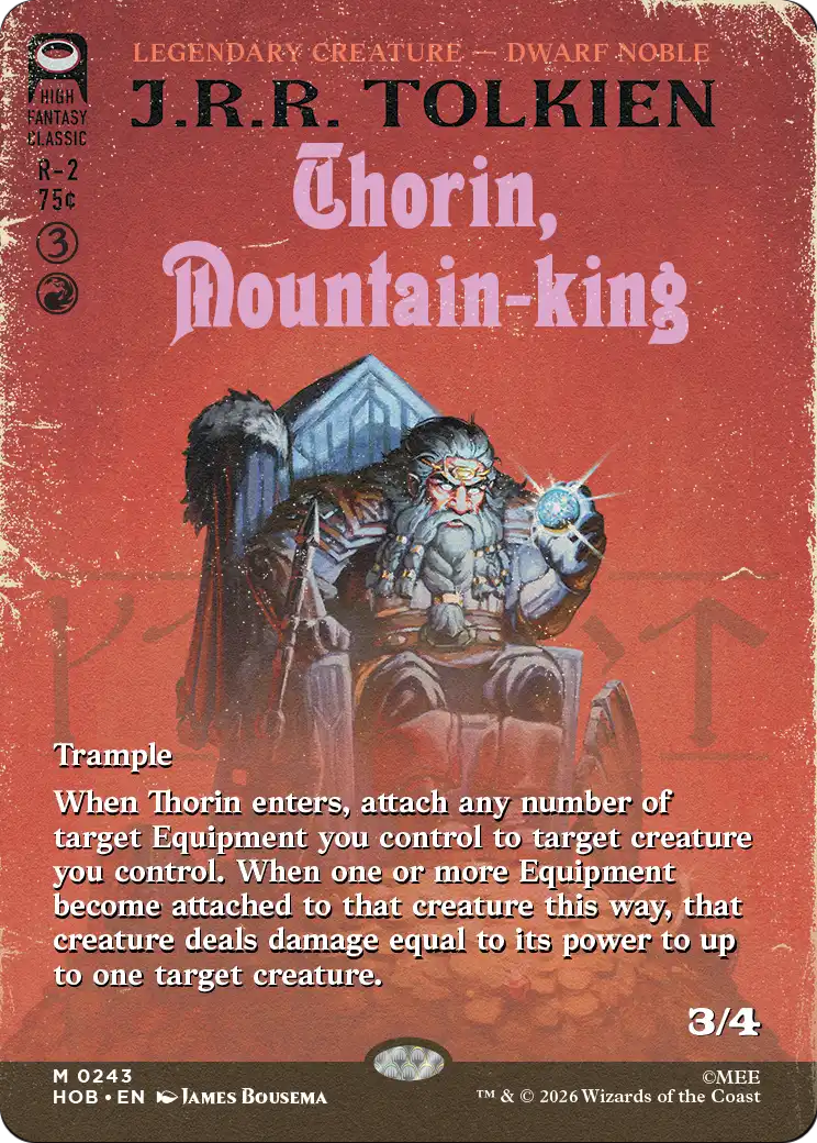 Thorin, Mountain-king - (HOB) #243 (Foil/Borderless)