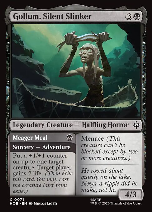 Gollum, Silent Slinker // Meager Meal - (HOB) #71 (Foil)