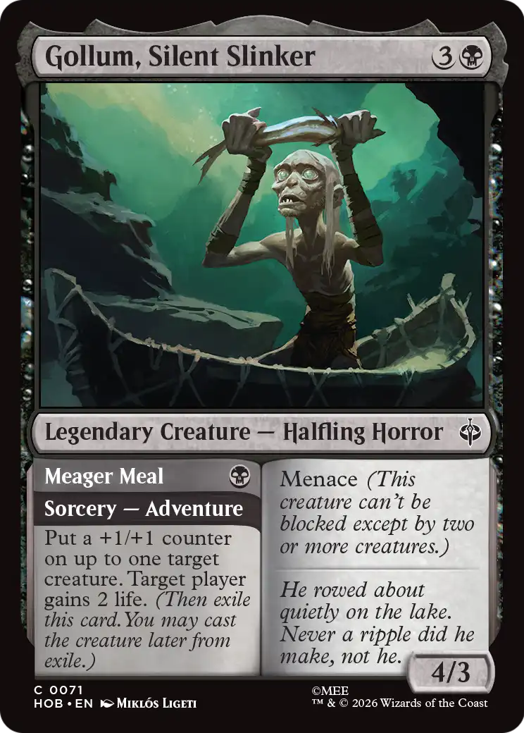 Gollum, Silent Slinker // Meager Meal - (HOB) #71 (Foil)
