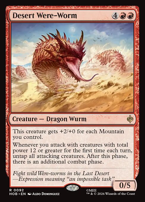 Desert Were-Worm - (HOB) #92 (Foil)