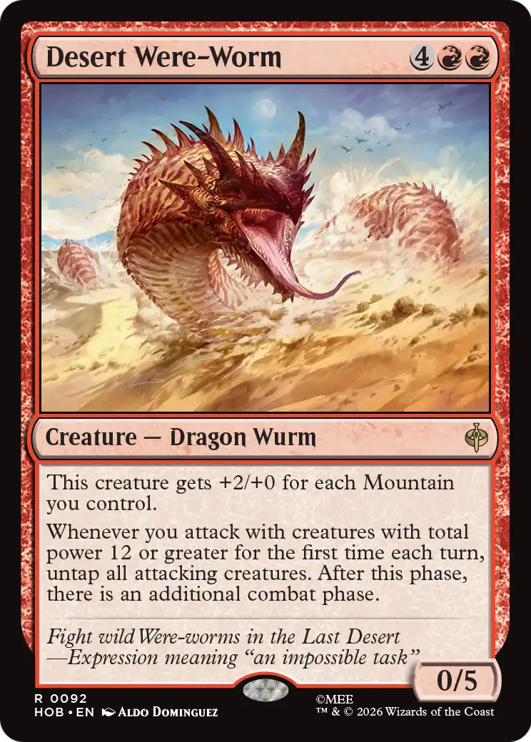 Desert Were-Worm - (HOB) #92 (Foil)