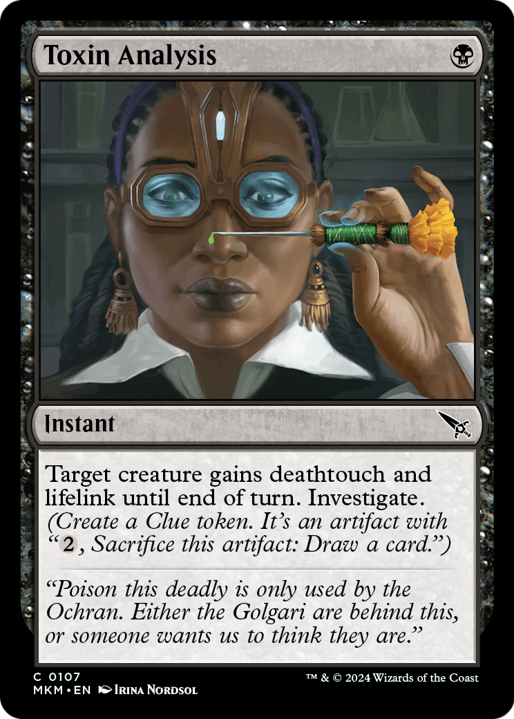 Toxin Analysis - (MKM) #107