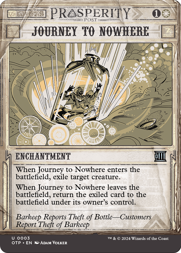 Journey to Nowhere - (OTP) #3