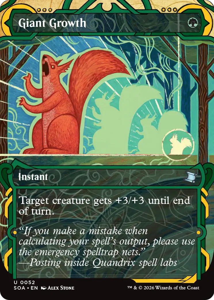 Giant Growth - (SOA) #52 (Foil/Borderless)
