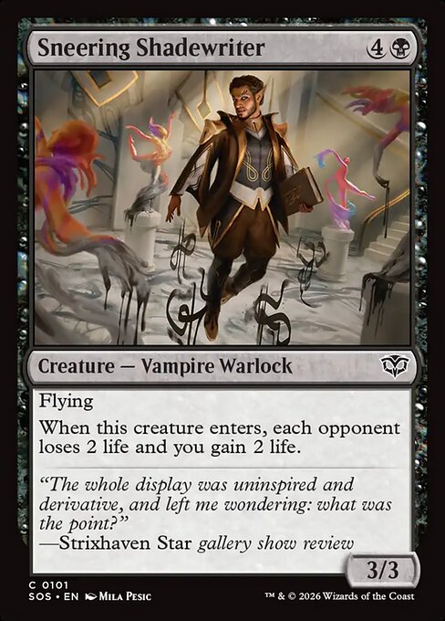 Sneering Shadewriter - (SOS) #101 (Foil)
