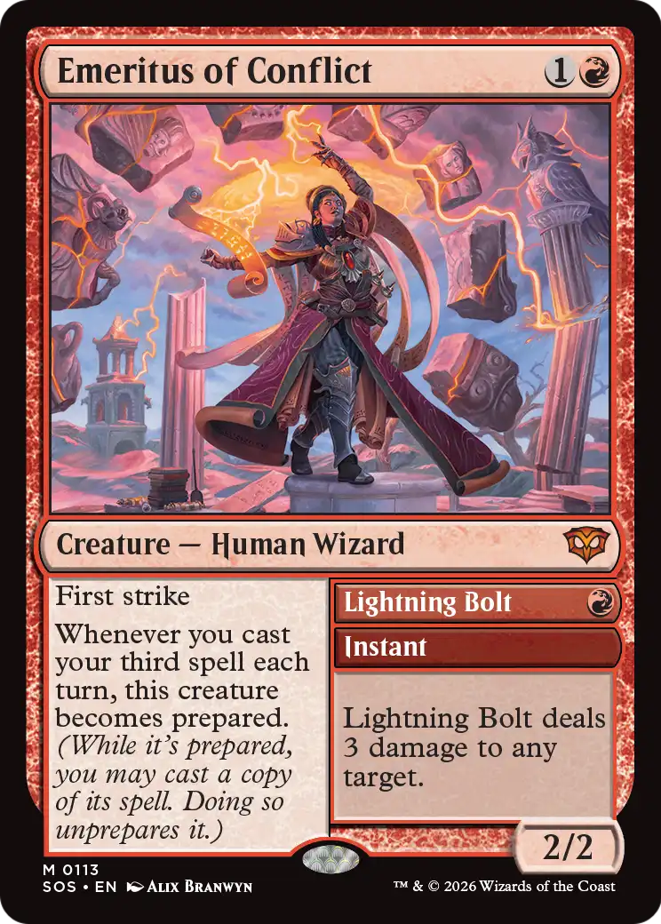 Emeritus of Conflict // Lightning Bolt - (SOS) #113