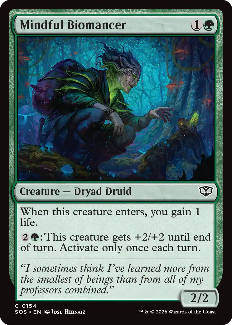 Mindful Biomancer - (SOS) #154 (Foil)