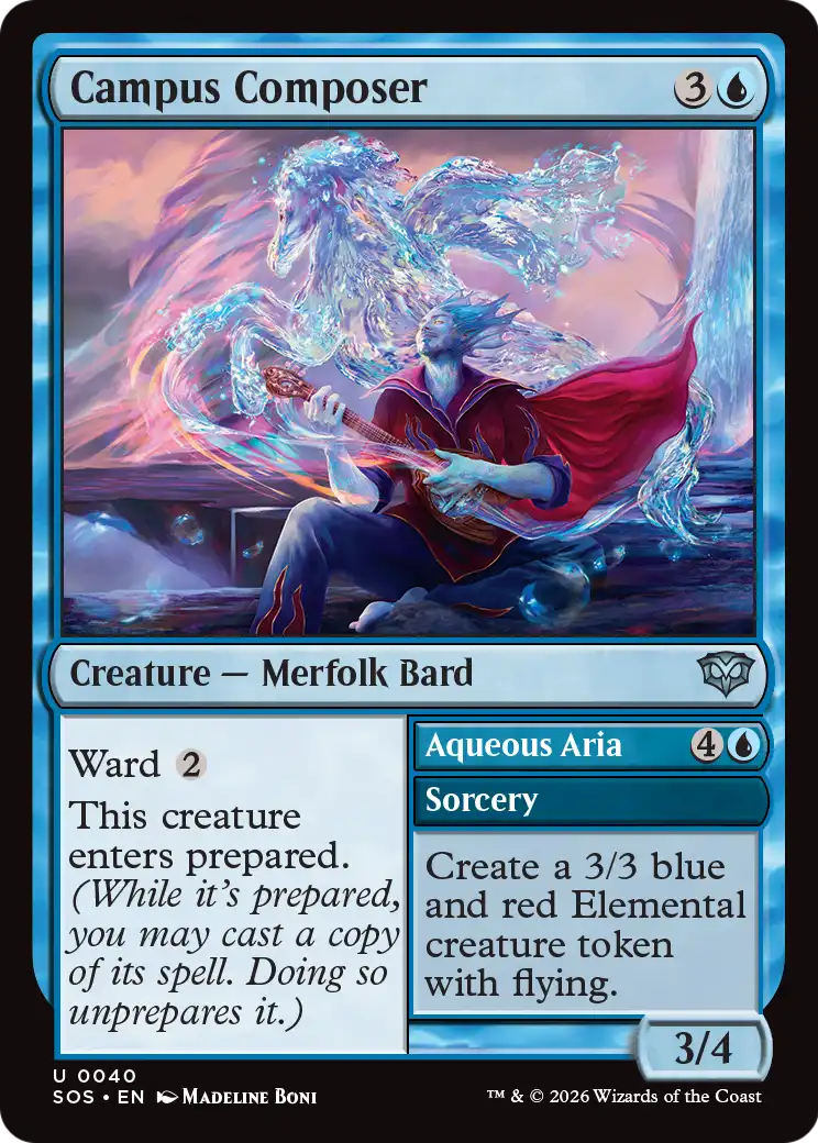 Campus Composer // Aqueous Aria - (SOS) #40 (Foil)
