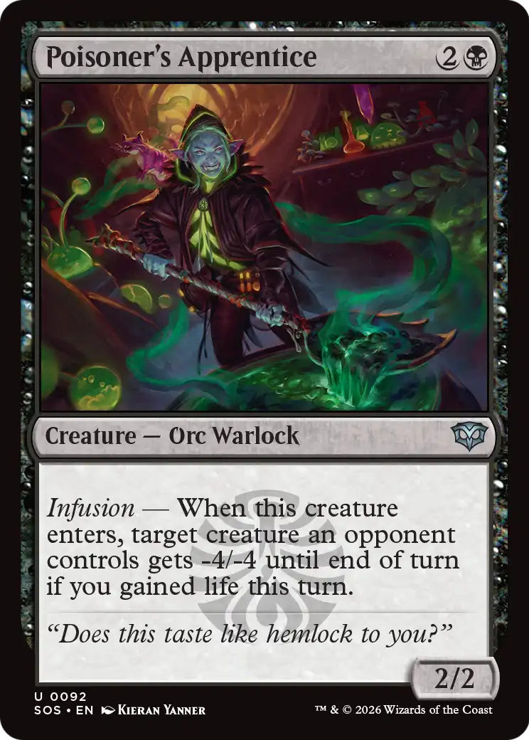 Poisoner's Apprentice - (SOS) #92 (Foil)
