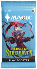 Sealed Magic: The Gathering Secrets of Strixhaven Play Booster pack, 14 cards, front of wrapper